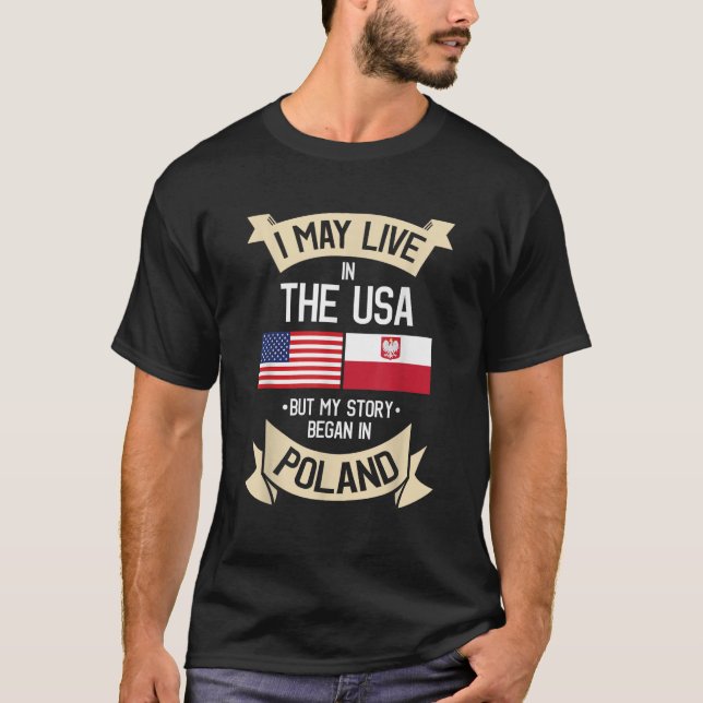 T-shirt Pologne Drapeau américain USA Pologne Racines cade (Devant)