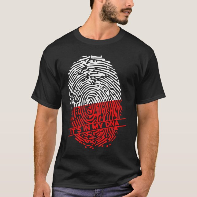 T-shirt Pologne Drapeau dans mon ADN polonais (Devant)
