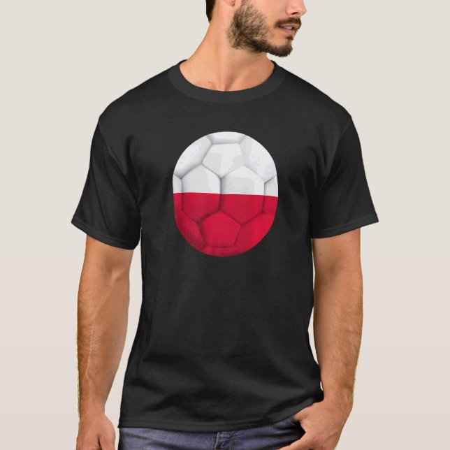 T-shirt Pologne Drapeau Football Football Polonais Fan (Devant)