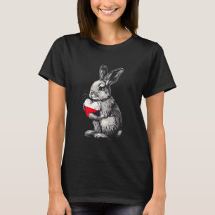 T-shirt Pologne Drapeau Lapin Coeur Polonais Pride Polska