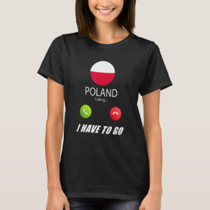 T-shirt Pologne Drapeau Souvenir La Pologne Appelle