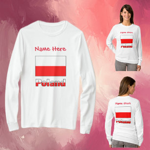 T-shirt Pologne et Drapeau Polonais Femmes Personnalisées