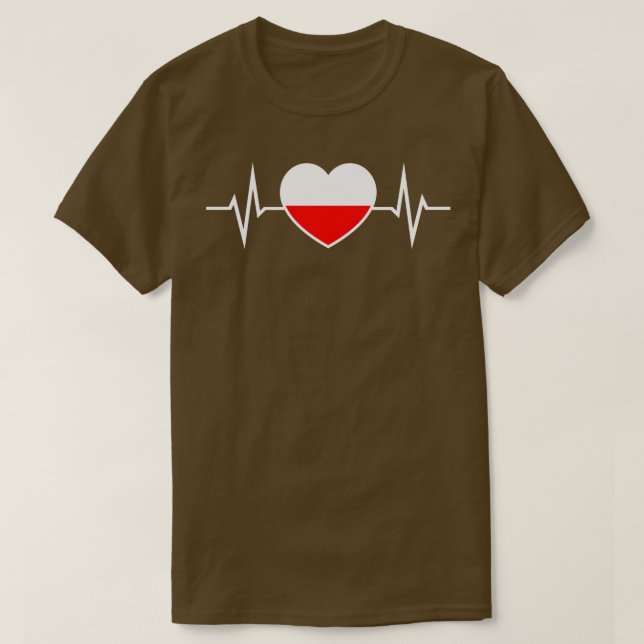 T-shirt Pologne Heartbeat 1 (Design devant)