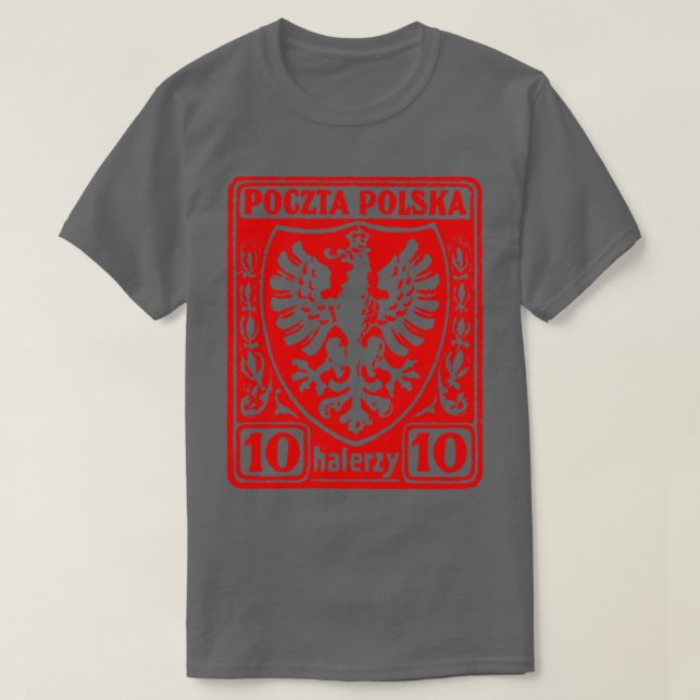 T-shirt Pologne vintage Polska Postage Design1 (Design devant)