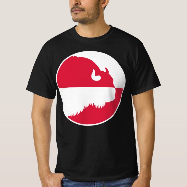 T-shirt Pologne Wisent Zubr Pologne drapeau national anima (Devant)