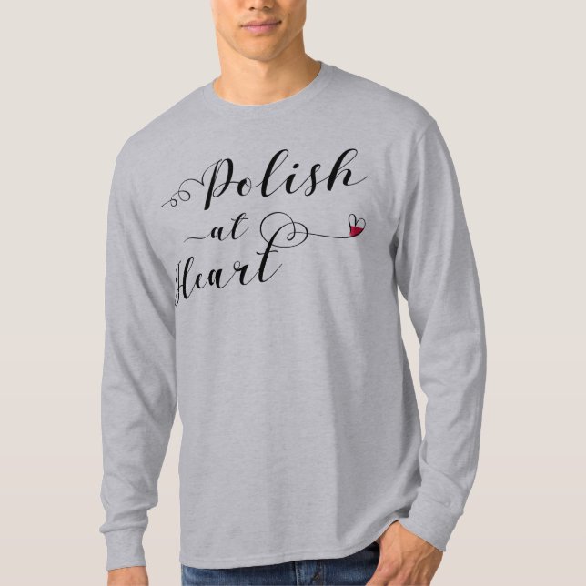 T-shirt Polonais Au Coeur, Pologne (Devant)