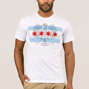 T-shirt Polonais Eagle de drapeau de Chicago