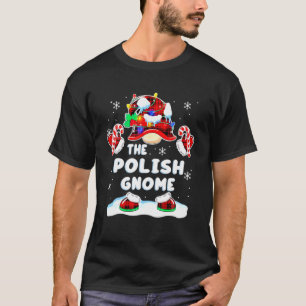 T-shirt Polonais Gnome Red Plaid Gnomes Correspondant Chr