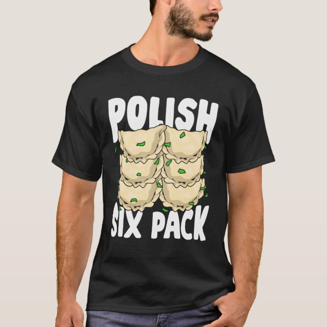 T-shirt Polonais Six Pack Funny Pierogi Food Lover Cadeau (Devant)