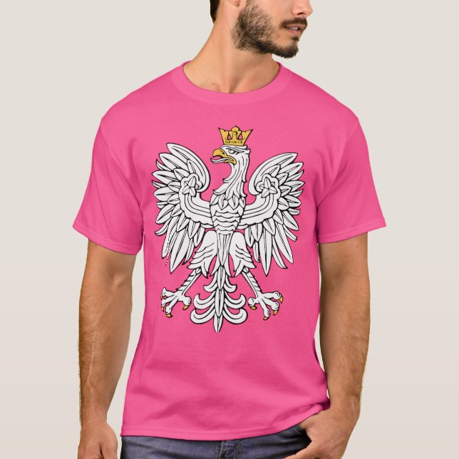 T-shirt Polonaise Aigle Blanche Crest (Devant)