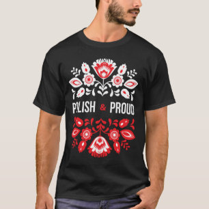T-shirt Polonaise et Fleurs Fières Pologne Polska