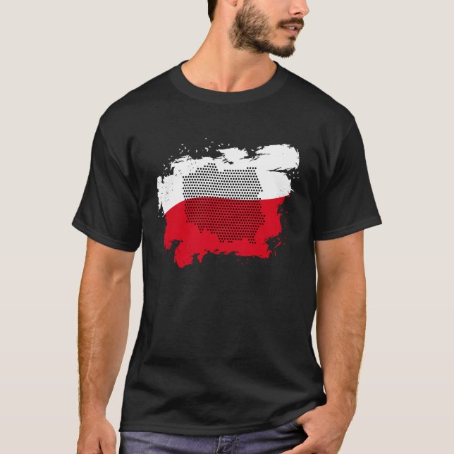 T-shirt Polonaise Pride Pologne Drapeau Polska Carte Polon (Devant)