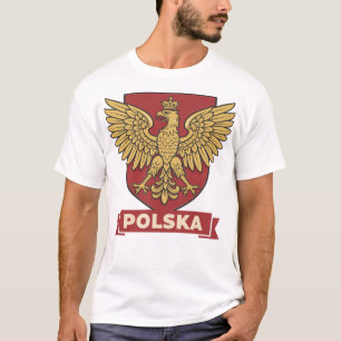 T-shirt Polska Aigle Doré Héraldique