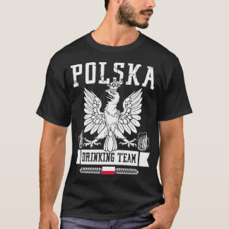 T-shirt Polska Boire Équipe Pologne Drapeau Parti Bière Po