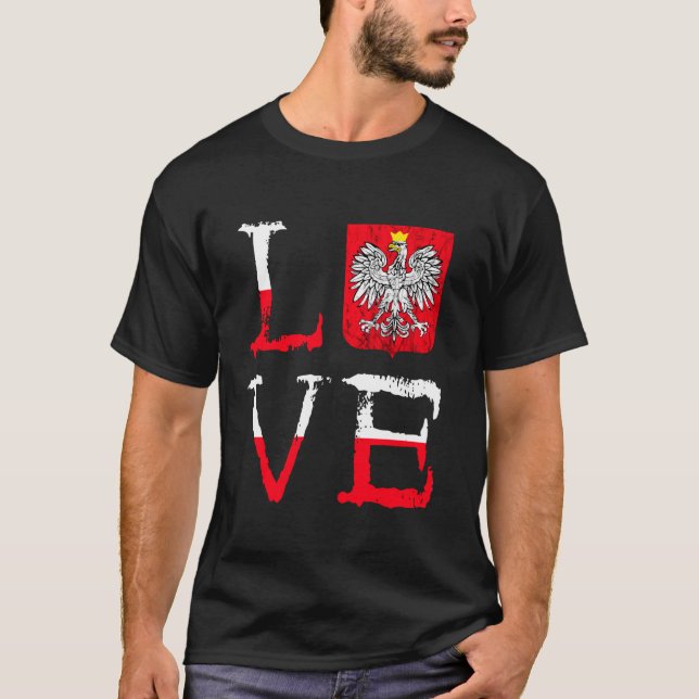 T-shirt Polska Love Pologne Aimer Pologne Aigle polonais F (Devant)