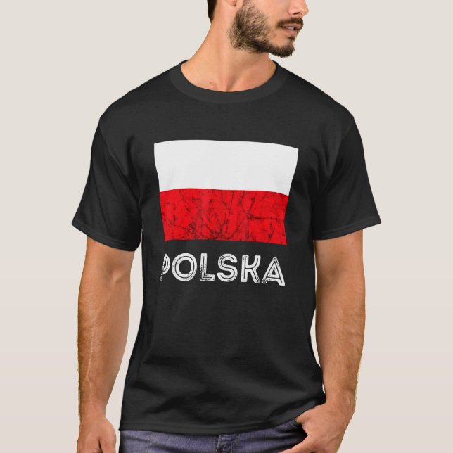 T-shirt Polska Pologne Drapeau Aigle polonais Polonais Rac (Devant)