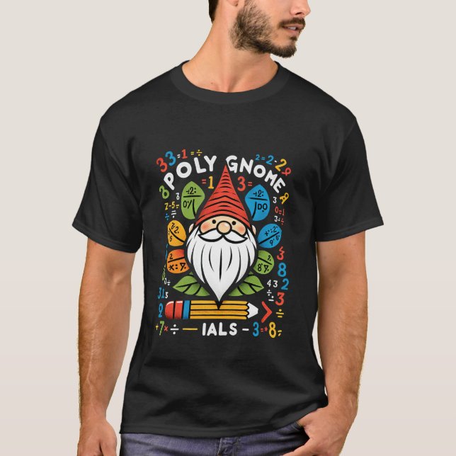 T-shirt Poly Gnome Ials Math Blague Algèbre Étudiant - 1 (Devant)