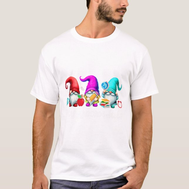 T-shirt Poly-gnome-ials Three Gnomes Funny Teacher Mathema (Devant)