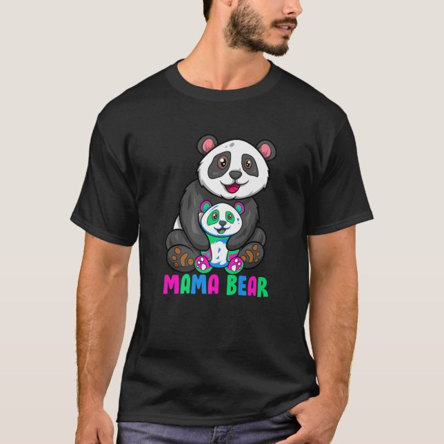 T-shirt Poly Pride Mama Bear Maman Ally LGBTQ (Devant)