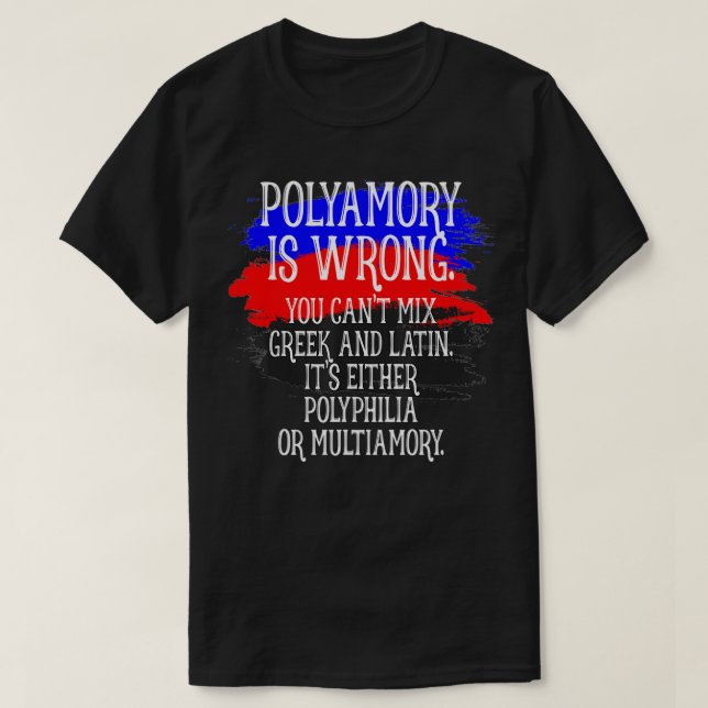 T-shirt Polyamory A Tort Fierté Polyamorée Funny Poly Lo (Design devant)