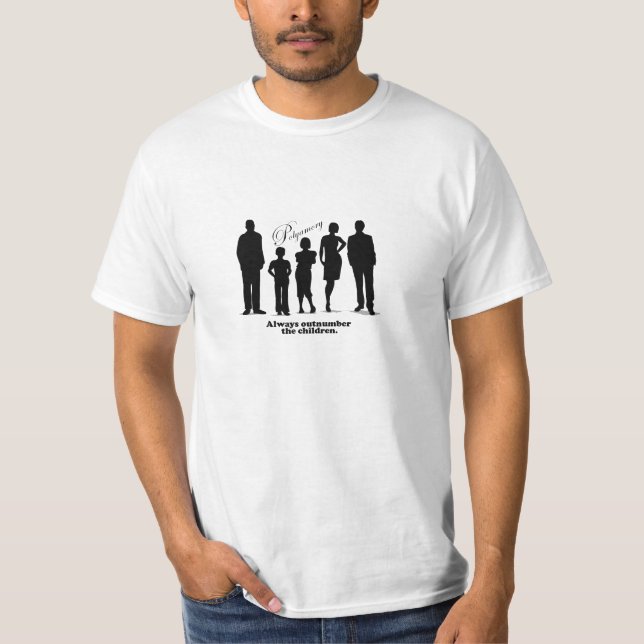 T-shirt Polyamory, dépassent toujours les enfants (Devant)