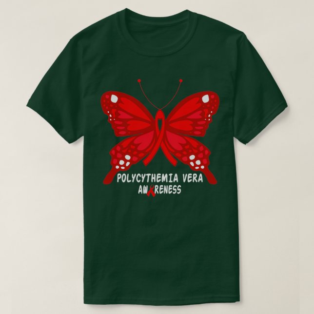 T-SHIRT POLYCYTHEMIA VERA AWARENESS BUTTERFLY (Design devant)