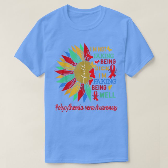 T-shirt Polycythemia vera awareness sunflower  (Design devant)