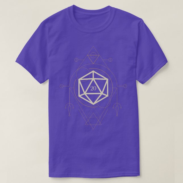 T-shirt Polyèdre Ésotérique D20 Dice Tarot Onze (Design devant)