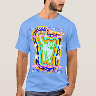 T-shirt Polyglot Chat Je Fais Ce Que Je Veux Langues Bilin