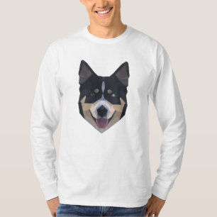 T-shirt Polygon Art - Loups de chien - Animaux sucrés sauv