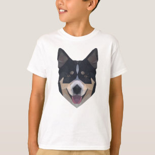 T-shirt Polygon Art - Loups de chien - Animaux sucrés sauv
