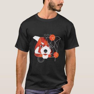 T-shirt Polygon Red Panda Minimal