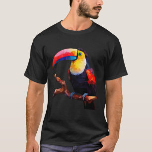 T-shirt Polygonal Toucan Assis Sur Une Branche