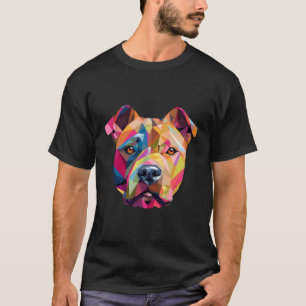 T-shirt Polygone Abstrait Geometry American Staffordshire