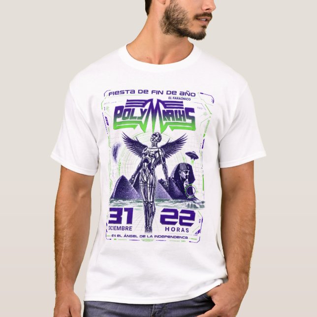 T-shirt Polymarchs Haute Énergie Rétro 80. (Devant)