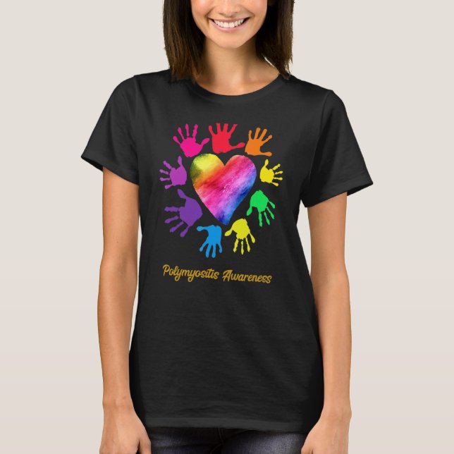 T-shirt Polymyositis Sensibilisation Mains Polymyositis (Devant)