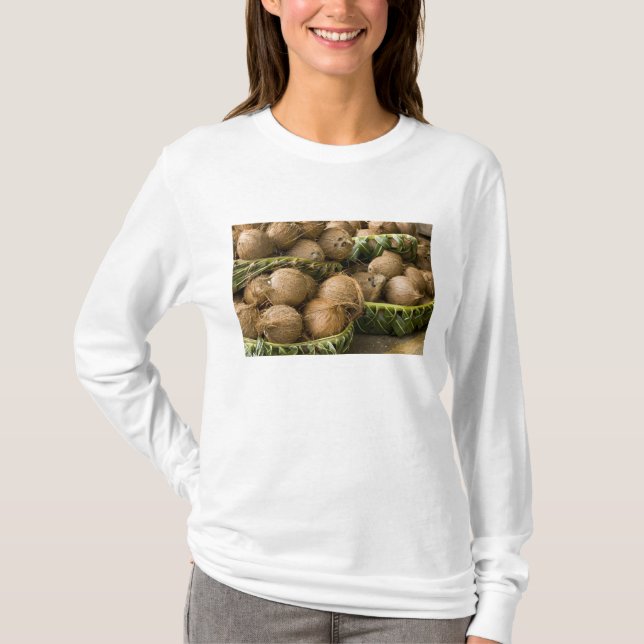 T-shirt Polynésie, Royaume des Tonga. Présentation de noix (Devant)