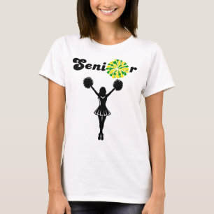 T-shirt Pom-Pom Double Face Senior Cheerleader Vert & Jaun