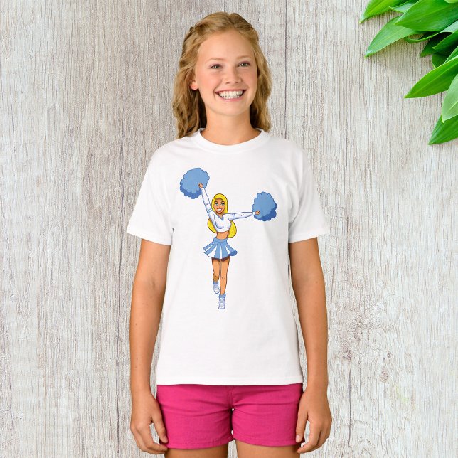 T-shirt Pom-pom girl Avec Pom Pom Bleu (Créateur téléchargé)