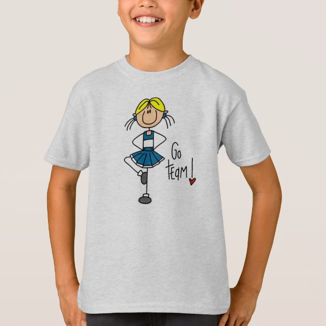T-shirt Pom-pom girl bleu (Devant)