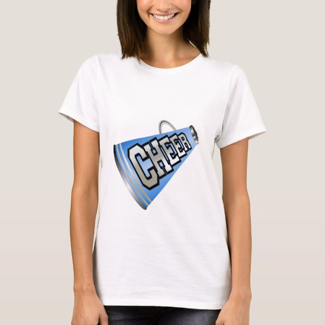 T-shirt Pom-pom girl bleu mégaphone (Devant)