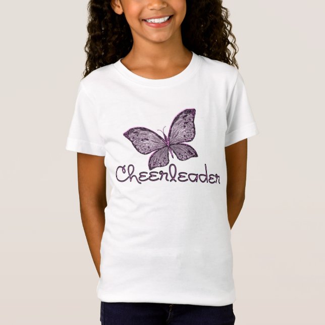 T-Shirt Pom-pom girl de papillon (Devant)