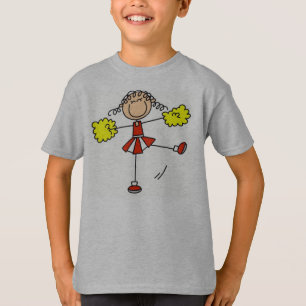 T-shirt Pom-pom girl de rouge et d'or