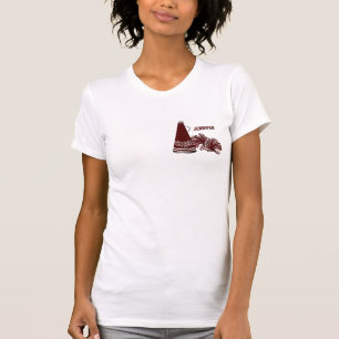 T-shirt Pom-pom girl Megaphone Maroon