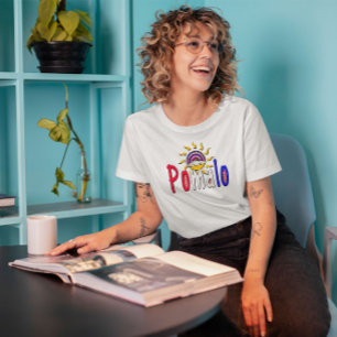 T-shirt Pomalo - Détente croate avec soleil et arc-en-ciel