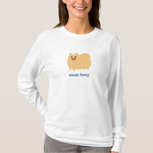 T-shirt Pomeranian" chien mignon brouillé "chaud avec le