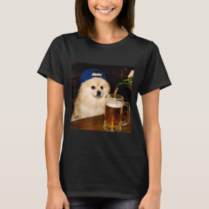 T-shirt Pomeranian Cool Vintage Boit de la Bière Pomerania