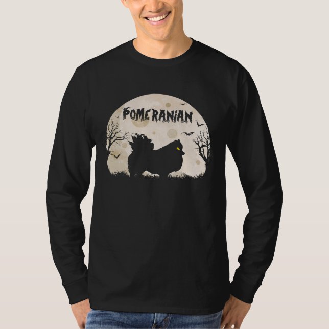 T-shirt Pomeranian d'horreur d'Halloween (Devant)