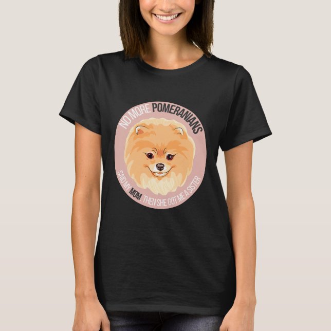 T-shirt Pomeranian Dog Meme Sticker (Devant)