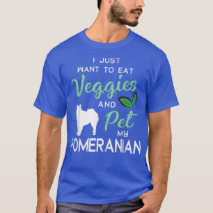 T-shirt Pomeranian Funny Vegan Amoureux des chiens proprié